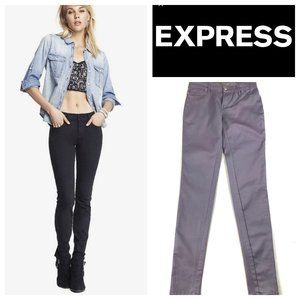 Express Purple Gray Skinny Fit Stretch Twill Jean